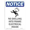 Signmission OSHA Notice, 7" Height, No Drilling Into Frame Sign With Symbol, 7" X 5", Portrait OS-NS-D-57-V-14492 - alternate 1